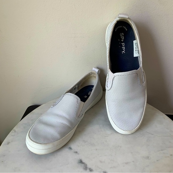 Sperry Seaside Perforated Leather
White Sneakers 7 - Picture 1 of 13